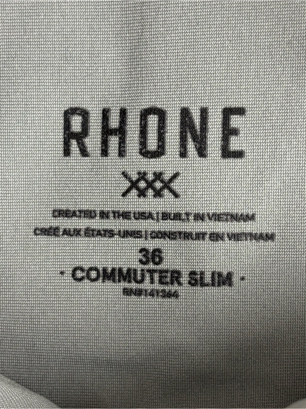 Rhone Commuter Slim Pants Mens 36 Gray Technical Stretch 36X28 Flaw - Picture 3 of 16